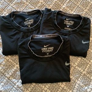 Three XL Nike Pro Combat Dri-Fit Shirts